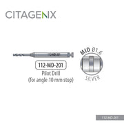 Mid Drill for Angle (10mm stop), 1 drill/Sachet 112-MD-201