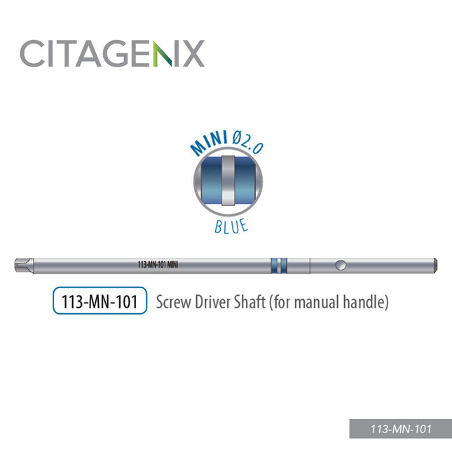 Mini Driver Shaft, 1 driver/Sachet 113-MN-101