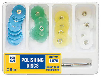 TOR VM Dental Polishing Discs with Metal Connector Kit, 40pcs – Professional Matrix System & Restorative Tool