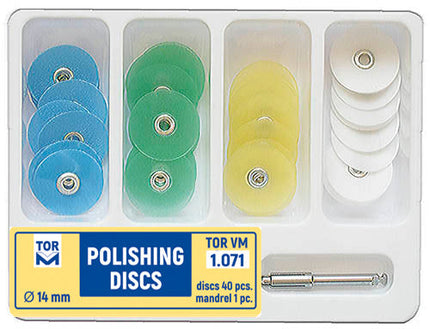 TOR VM Dental Polishing Discs with Metal Connector Kit, 40pcs – Professional Matrix System & Restorative Tool