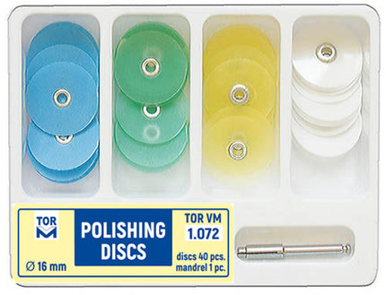 TOR VM Dental Polishing Discs with Metal Connector Kit, 40pcs – Professional Matrix System & Restorative Tool
