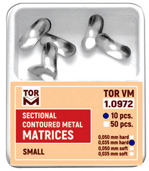 TOR VM Dental Small Sectional Contoured Matrices 50pcs – Professional Matrix System & Restorative Tool