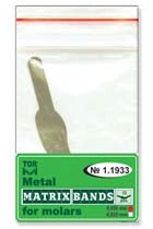 TOR VM Dental Metal Matrix Bands for Molars Shape 3 (One Side Ledge) 12pcs – Professional Matrix System & Restorative Tool