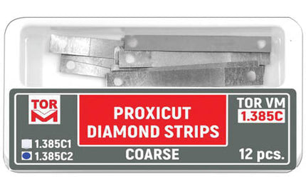 TOR VM Dental Proxicut Diamond Strips (coarse, for holder 1.369) 12pcs – Professional Matrix System & Restorative Tool