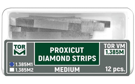 TOR VM Dental Proxicut Diamond Strips (Medium, for Holder 1.369) 12pcs – Professional Matrix System & Restorative Tool