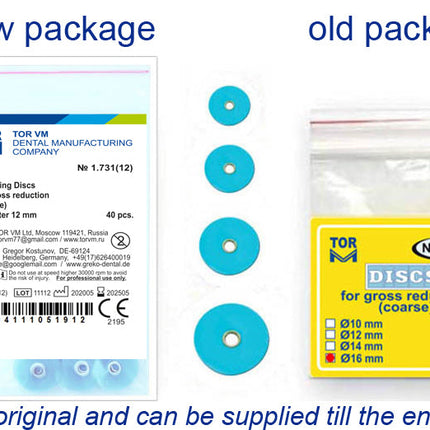 TOR VM Dental Coarse Discs for Gross Reduction with Metal Connector, 40pcs – Professional Matrix System & Restorative Tool