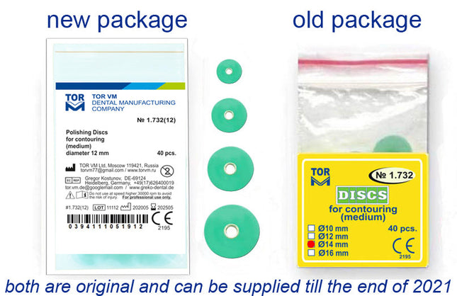 TOR VM Dental Medium Discs for Contouring with Metal Connector, 40pcs – Professional Matrix System & Restorative Tool