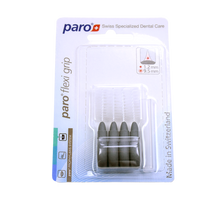 1080, paro® flexi grip, x-large, grey, cylindric, 9.5 mm, 4 pcs, interdental brush