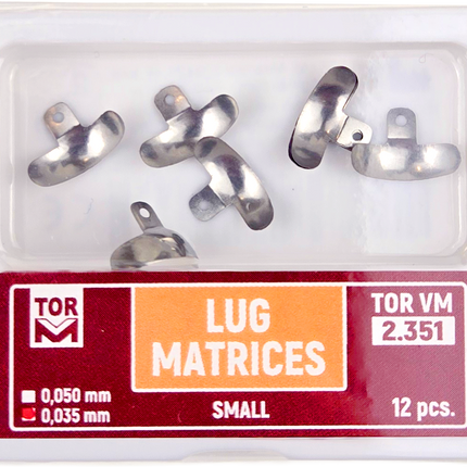 TOR VM Dental Lug Matrices Small 12pcs – Professional Matrix System & Restorative Tool