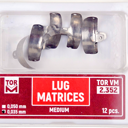 TOR VM Dental Lug Matrices Medium 12pcs – Professional Matrix System & Restorative Tool