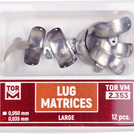 TOR VM Dental Lug Matrices Large 12pcs – Professional Matrix System & Restorative Tool