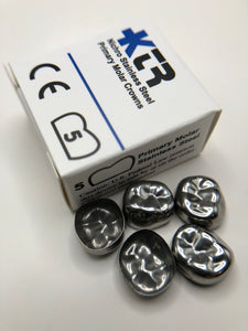 KTR Upper Left 2nd Molar Size 4 Stainless Steel BOX of 5 Crowns