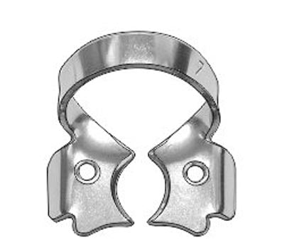 TOR VM Dental Clamp 7 (Winged Clamp with Flat Horizontal "Jaws", for Large Molars with Pronounced Contour Height) – Professional Matrix System & Restorative Tool