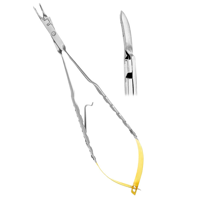Micro Needle Holder Cutting Edge,Thumb-Lock, CVD 18cm