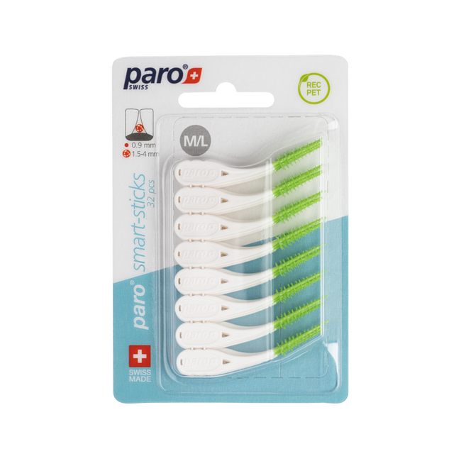 Paro® Smart-Sticks M/L, Light Green, ø 1.5/3.8 mm, 32 pcs