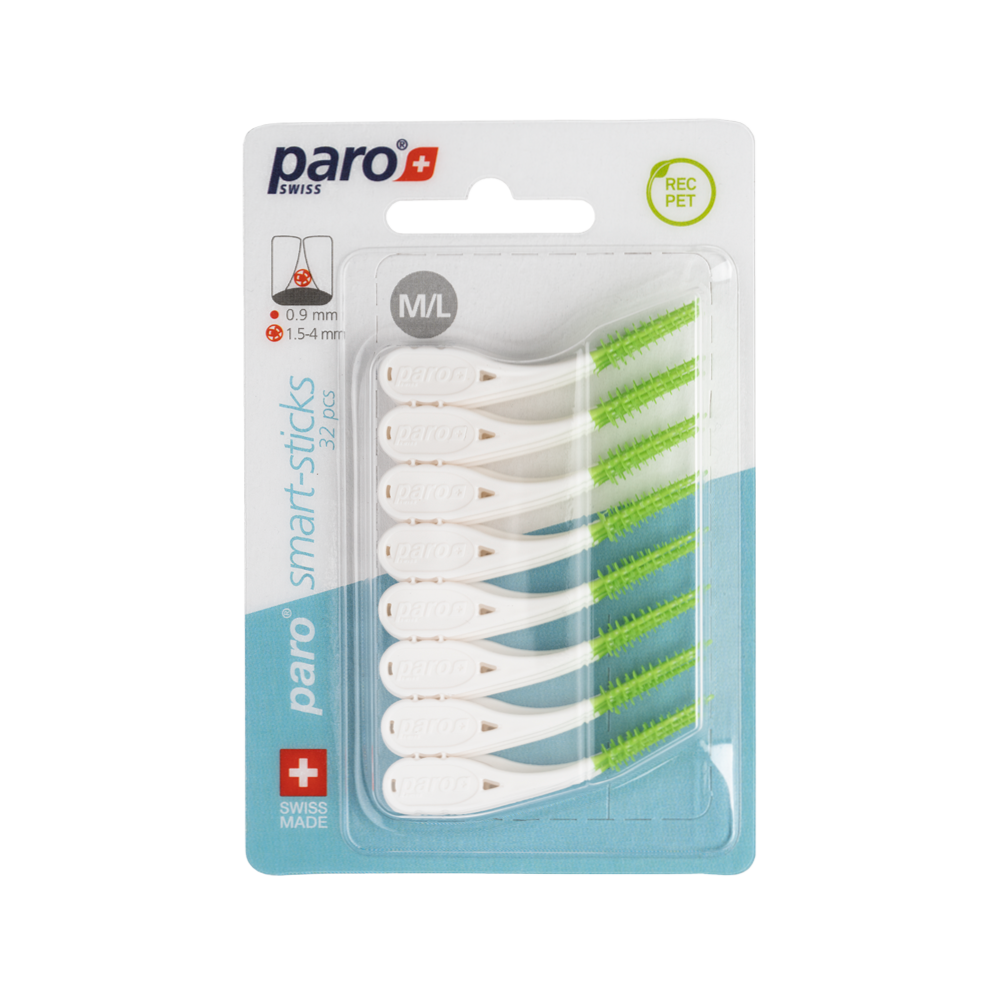 Paro® Smart-Sticks M/L, Light Green, ø 1.5/3.8 mm, 32 pcs