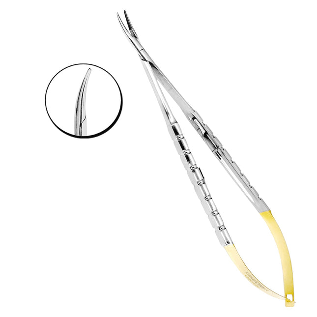 Castroviejo Needle Holders fine Point 18cm TC Curved