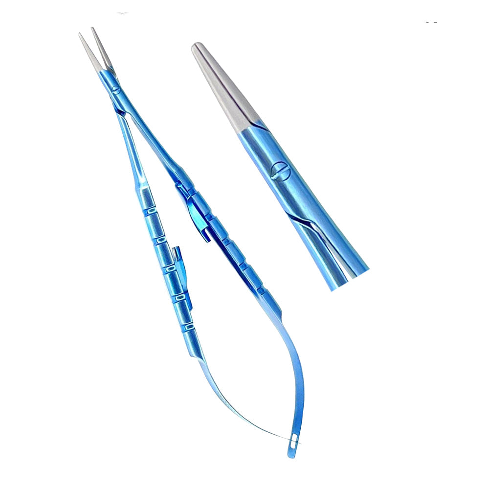 Micro Castrovijo Needle Holder Straight 14cm Titanium