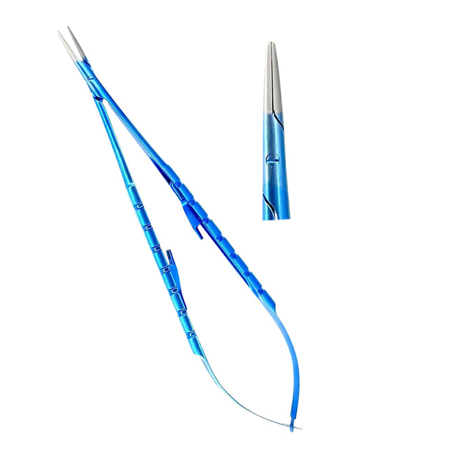 Titanium Micro Castrovijo Needle Holder Straight 18CM