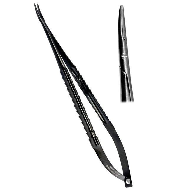 Micro Needle Holder TC 18cm Curved Locking ,