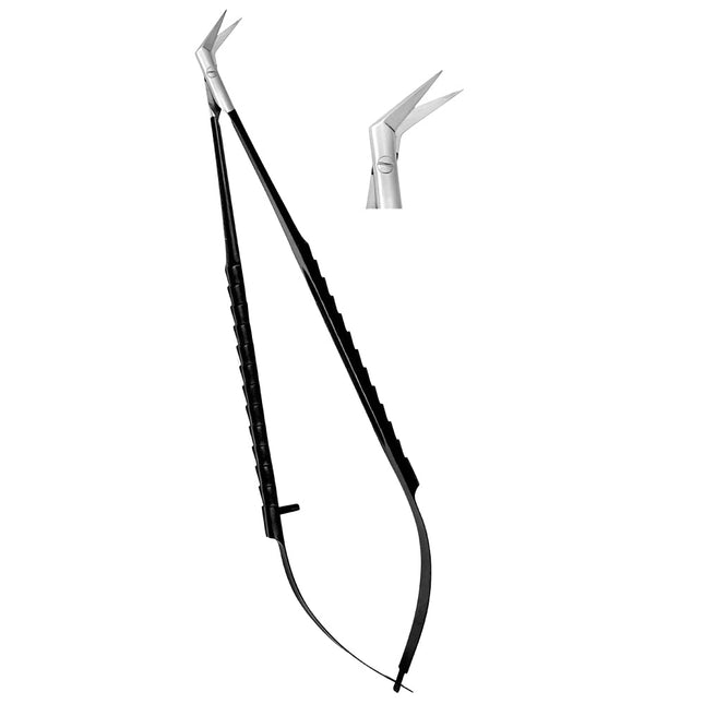 Surgical Micro Tissue Scissors Angled TC - 17cm