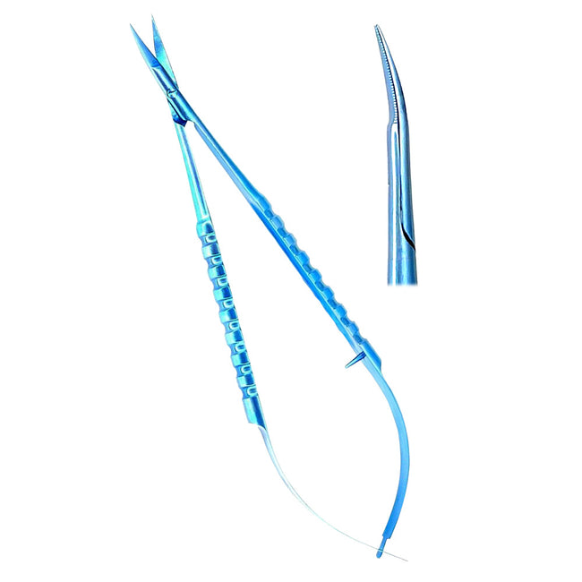 Micro Scissors Castroviejo 15cm Curved Titanium