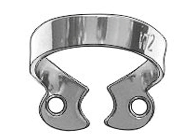 TOR VM Dental Clamp W2 (Wingless Clamp with Flat Horizontal "Jaws", for Small Premolars) – Professional Matrix System & Restorative Tool