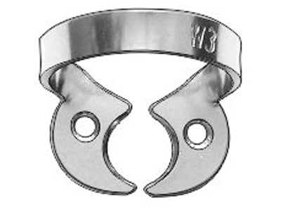 TOR VM Dental Clamp W3 (Wingless Clamp with Flat Horizontal "Jaws", for Small Molars with Pronounced Contour Height) – Professional Matrix System & Restorative Tool