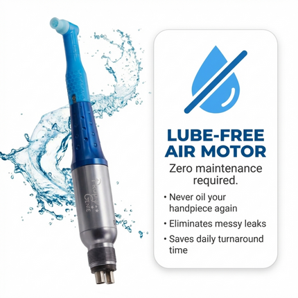 Prophy Genie Dental Handpiece – USA Made, Lightweight, 360° Swivel, Lube-Free
