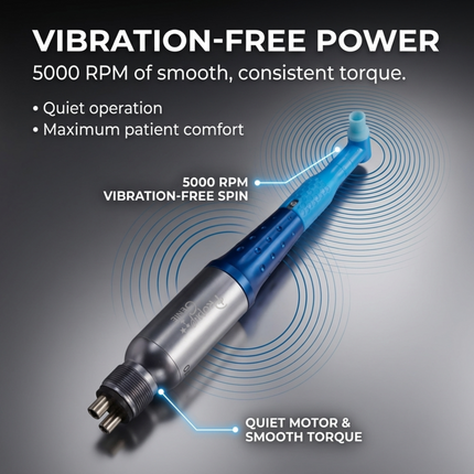 Prophy Genie Dental Handpiece – USA Made, Lightweight, 360° Swivel, Lube-Free