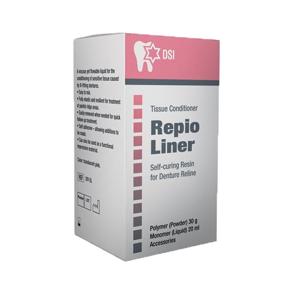 DSI Repio Sofy Liner and Tissue Conditioner Kit: 30g Powder Polymer, 20ml