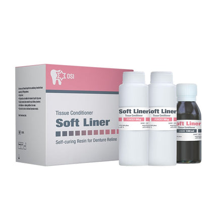 Soft Liner Self-Cure Temporary Soft Reline Material and Tissue Conditioner Kit