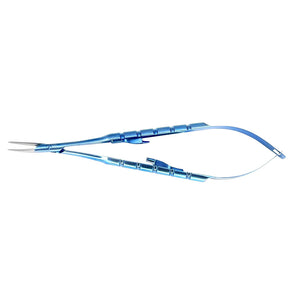 Micro Castrovijo Needle Holder Curved 14cm Titanium