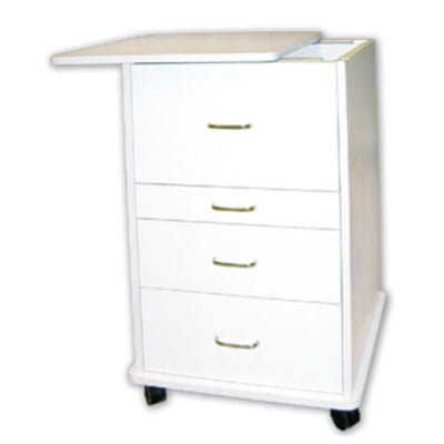 TPC Assistant's (Alabama) Mobile Cabinet - White. Dimensions: 21.5"W x 19"D x 32"H. Sliding