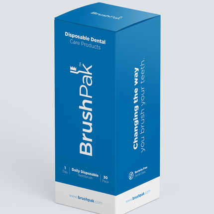 BrushPak™ Brand Daily Disposable Toothbrush (30-Pack Box)