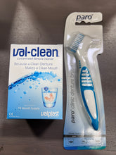 Val Clean Concentrated Denture Cleanser & Paro Clinic Denture Brush