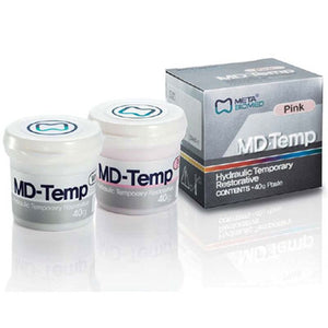 MD-Temp Hydraulic Temporary Restorative - WHITE/PINK Paste, 40 Gm. Jar. Temporary