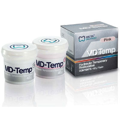 MD-Temp Hydraulic Temporary Restorative - WHITE/PINK Paste, 40 Gm. Jar. Temporary