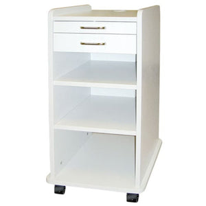 TPC Utility Mobile Cabinet -White. Dimensions: 14.5"W x 16"D x 32"H. Designed for use