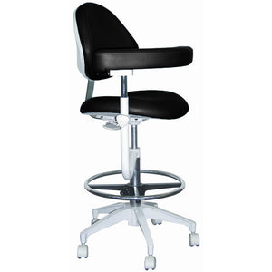 Mirage Assistant's Stool - Black Color. Featuring Abdominal Support, Vertical Adjustment Range: 0"