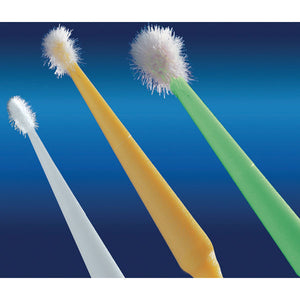 House Brand Fine Tip Micro Applicator Brushes, Blue & Yellow, 400/Pk. Non-Absorbent, non-linting