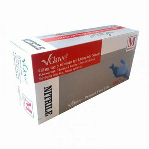 VGlove Powder free!! Nitrile Exam Gloves S/M/L Great quality a case of 10 boxes total 1000 gloves