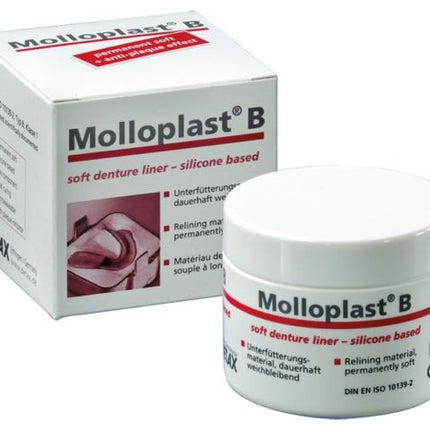 Dental MOLLOPLAST B Permanent Silicone Based Soft Relining Mat Standard Package
