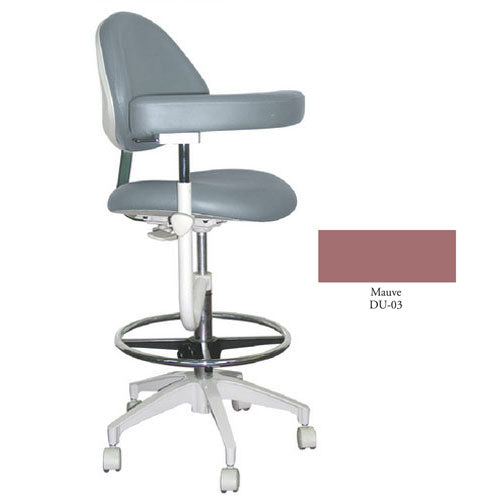 Mirage Assistant's Stool - Mauve Color. Featuring Abdominal Support, Vertical Adjustment Range: 0